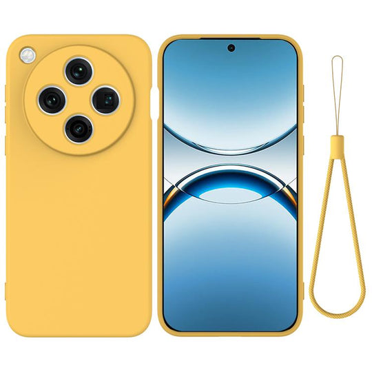 For OPPO Find X8 Pro Solid Color Liquid Silicone Dropproof Full Coverage Phone Case(Yellow)