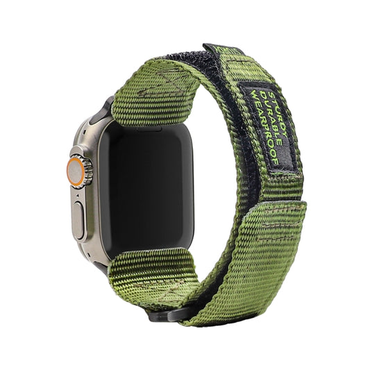 Nylon Two Section Watch Band For Apple Watch Ultra 49mm(Dark Green) by buy2fix