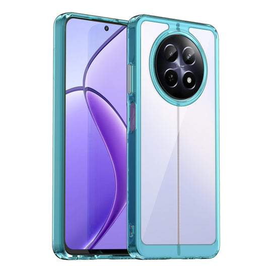 For Realme 12X Colorful Series Acrylic Hybrid TPU Phone Case(Transparent Blue)