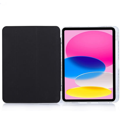 For iPad 2025 / 2022 3-Fold Lock Buckle Leather Smart Tablet Case(Black) - iPad 2025 / 2022 Cases by buy2fix | Online Shopping UK | buy2fix