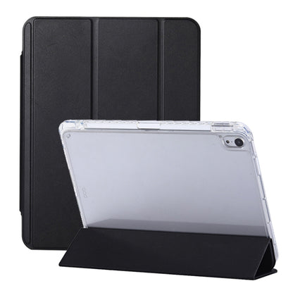 For iPad Air 2022 / 2020 10.9 3-Fold Lock Buckle Leather Smart Tablet Case(Black) - iPad Air (2022) / (2020) 10.9 Cases by buy2fix | Online Shopping UK | buy2fix
