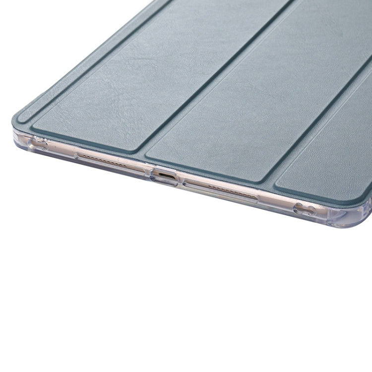 For iPad 10.2 2021 / 2020 / 10.5 3-Fold Lock Buckle Leather Smart Tablet Case(Deep Green) - iPad 10.2 Cases by buy2fix | Online Shopping UK | buy2fix