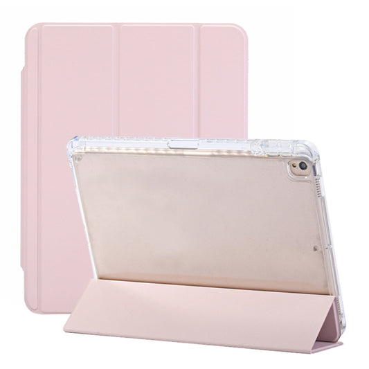 For iPad 10.2 2021 / 2020 / 10.5 3-Fold Lock Buckle Leather Smart Tablet Case(Pink) - iPad 10.2 Cases by buy2fix | Online Shopping UK | buy2fix