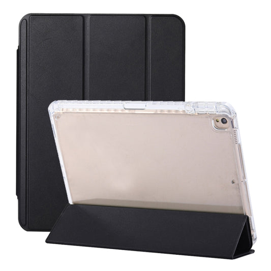 For iPad 10.2 2021 / 2020 / 10.5 3-Fold Lock Buckle Leather Smart Tablet Case(Black) - iPad 10.2 Cases by buy2fix | Online Shopping UK | buy2fix