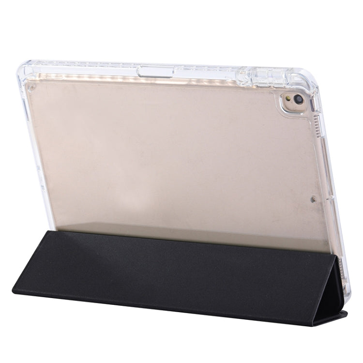 For iPad 10.2 2021 / 2020 / 10.5 3-Fold Lock Buckle Leather Smart Tablet Case(Black) - iPad 10.2 Cases by buy2fix | Online Shopping UK | buy2fix