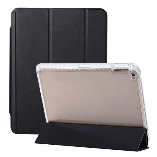 For iPad Air / Air 2 / 9.7 2017 / 2018 3-Fold Lock Buckle Leather Smart Tablet Case(Black) - iPad 9.7 (2018) & (2017) Cases by buy2fix | Online Shopping UK | buy2fix