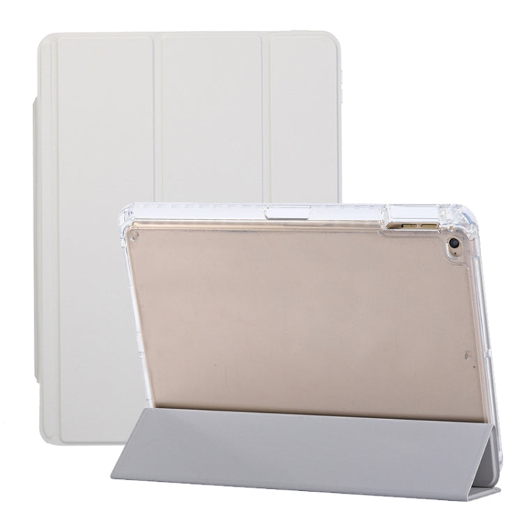For iPad Air / Air 2 / 9.7 2017 / 2018 3-Fold Lock Buckle Leather Smart Tablet Case(Grey) - iPad 9.7 (2018) & (2017) Cases by buy2fix | Online Shopping UK | buy2fix