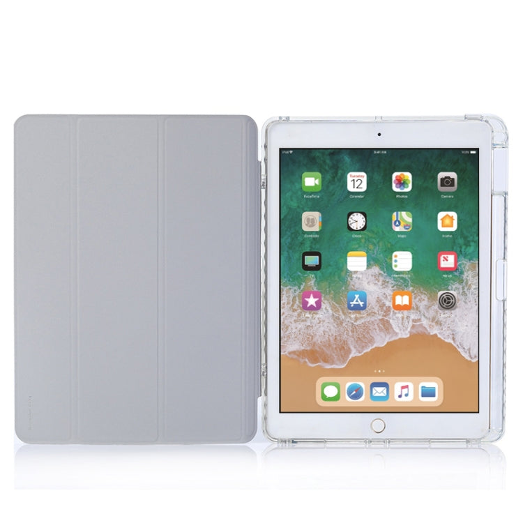 For iPad Air / Air 2 / 9.7 2017 / 2018 3-Fold Lock Buckle Leather Smart Tablet Case(Grey) - iPad 9.7 (2018) & (2017) Cases by buy2fix | Online Shopping UK | buy2fix