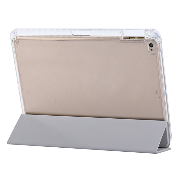 For iPad Air / Air 2 / 9.7 2017 / 2018 3-Fold Lock Buckle Leather Smart Tablet Case(Grey) - iPad 9.7 (2018) & (2017) Cases by buy2fix | Online Shopping UK | buy2fix