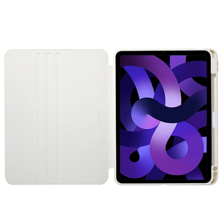 For iPad Air 11 2024 / iPad Pro 11 3-Fold 360 Rotation Painted Leather Smart Tablet Case(Strawberry Dog) by buy2fix