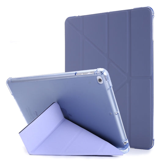 For iPad 9.7 (2018) & (2017) Airbag Deformation Horizontal Flip Leather Case with Holder & Pen Holder(Purple) - iPad 9.7 (2018) & (2017) Cases by buy2fix | Online Shopping UK | buy2fix