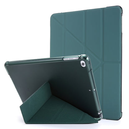 For iPad 9.7 (2018) & (2017) Airbag Deformation Horizontal Flip Leather Case with Holder & Pen Holder(Dark Green) - iPad 9.7 (2018) & (2017) Cases by buy2fix | Online Shopping UK | buy2fix