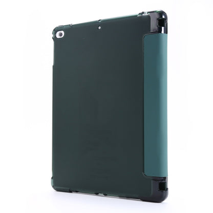 For iPad 9.7 (2018) & (2017) Airbag Deformation Horizontal Flip Leather Case with Holder & Pen Holder(Dark Green) - iPad 9.7 (2018) & (2017) Cases by buy2fix | Online Shopping UK | buy2fix