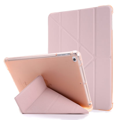 For iPad 9.7 (2018) & (2017) Airbag Deformation Horizontal Flip Leather Case with Holder & Pen Holder(Pink) - iPad 9.7 (2018) & (2017) Cases by buy2fix | Online Shopping UK | buy2fix