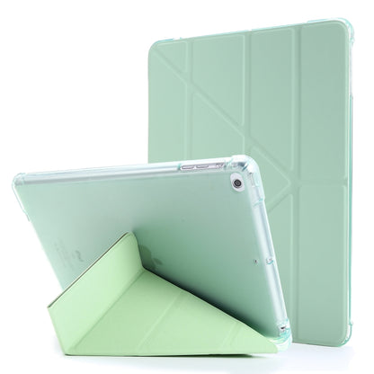 For iPad 9.7 (2018) & (2017) Airbag Deformation Horizontal Flip Leather Case with Holder & Pen Holder(Mint Green) - iPad 9.7 (2018) & (2017) Cases by buy2fix | Online Shopping UK | buy2fix