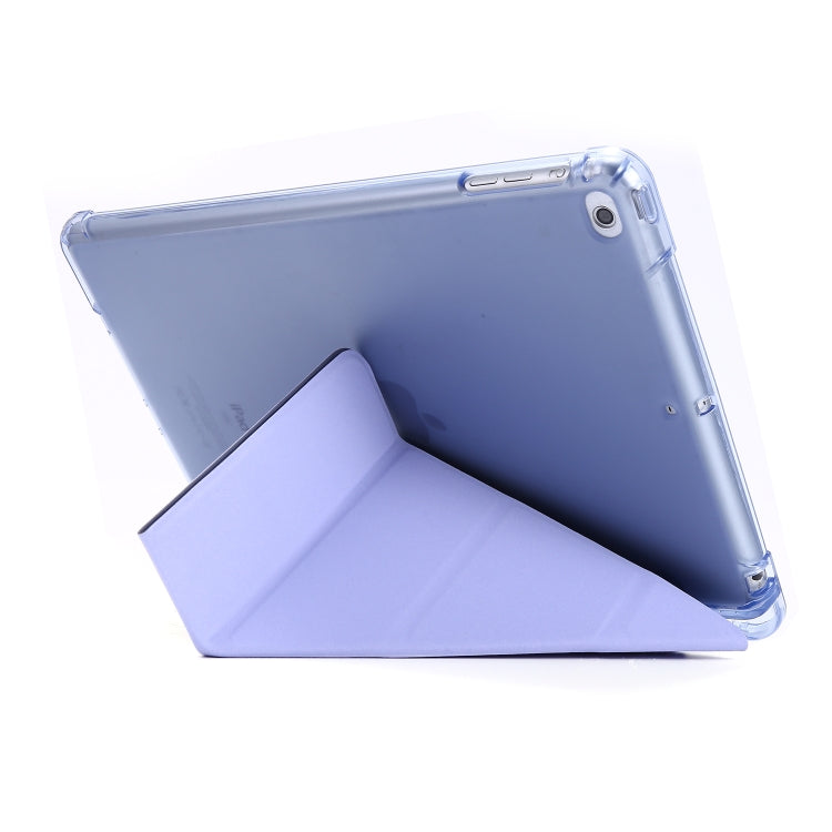 For iPad Air 2 Airbag Deformation Horizontal Flip Leather Case with Holder & Pen Holder(Purple) - More iPad Cases by buy2fix | Online Shopping UK | buy2fix
