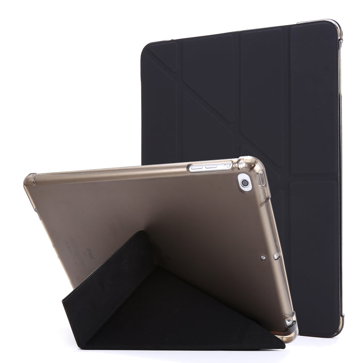 For iPad Air 2 Airbag Deformation Horizontal Flip Leather Case with Holder & Pen Holder(Black) - More iPad Cases by buy2fix | Online Shopping UK | buy2fix