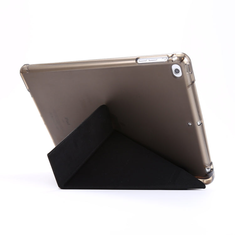 For iPad Air 2 Airbag Deformation Horizontal Flip Leather Case with Holder & Pen Holder(Black) - More iPad Cases by buy2fix | Online Shopping UK | buy2fix