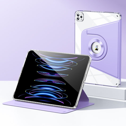 For iPad Pro 12.9 2022 / 2021 / 2020 Magnetic Split Leather Smart Tablet Case(Purple) - iPad Pro 12.9 (2022/2021) Cases by buy2fix | Online Shopping UK | buy2fix