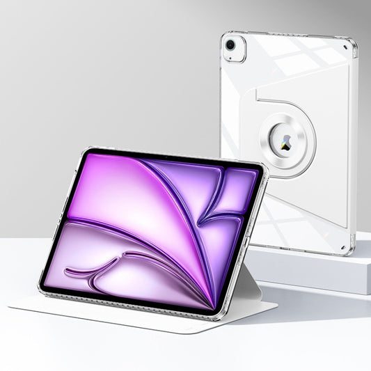 For iPad Air 13 2025 / 2024 Magnetic Split Leather Smart Tablet Case(White) by buy2fix