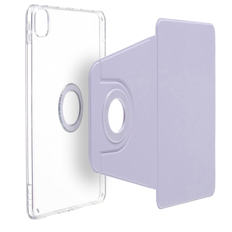 For iPad mini 6 / mini 2024 Magnetic Split Leather Smart Tablet Case(Purple) - iPad mini 6 Cases by buy2fix | Online Shopping UK | buy2fix