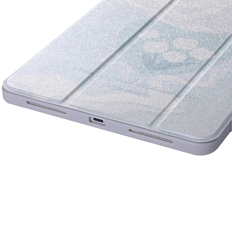 For iPad Pro 12.9 2022 / 2021 / 2020 Split Drawer Rotation Painted Leather Smart Tablet Case(Flowers) - iPad Pro 12.9 (2022/2021) Cases by buy2fix | Online Shopping UK | buy2fix