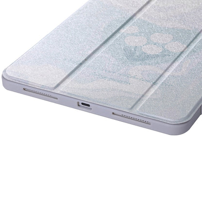 For iPad Pro 11 2022 / 2021 / 2020 Split Drawer Rotation Painted Leather Smart Tablet Case(Flowers) - iPad Pro 11 (2022/2021) Cases by buy2fix | Online Shopping UK | buy2fix