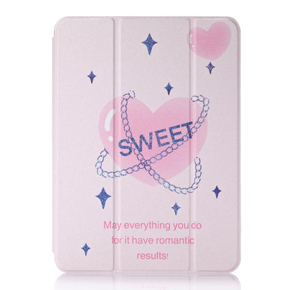 For iPad Pro 11 2022 / 2021 / 2020 Split Drawer Rotation Painted Leather Smart Tablet Case(Love Heart) - iPad Pro 11 (2022/2021) Cases by buy2fix | Online Shopping UK | buy2fix