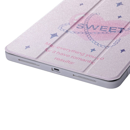 For iPad Pro 11 2022 / 2021 / 2020 Split Drawer Rotation Painted Leather Smart Tablet Case(Love Heart) - iPad Pro 11 (2022/2021) Cases by buy2fix | Online Shopping UK | buy2fix