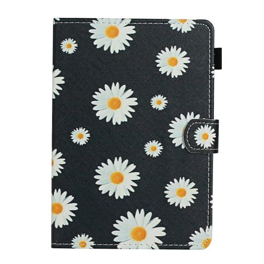 For 7 inch Universal Tablet PC Flower Pattern Horizontal Flip Leather Case with Card Slots & Holder(Small Daisies) - 7 inch by buy2fix | Online Shopping UK | buy2fix