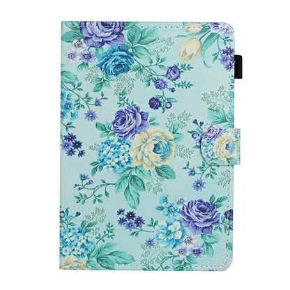 For 7 inch Universal Tablet PC Flower Pattern Horizontal Flip Leather Case with Card Slots & Holder(Purple Flower) - 7 inch by buy2fix | Online Shopping UK | buy2fix