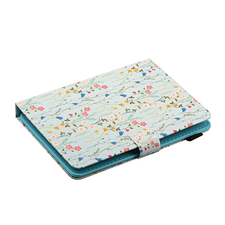 For 7 inch Universal Tablet PC Flower Pattern Horizontal Flip Leather Case with Card Slots & Holder(Small Floral) - 7 inch by buy2fix | Online Shopping UK | buy2fix