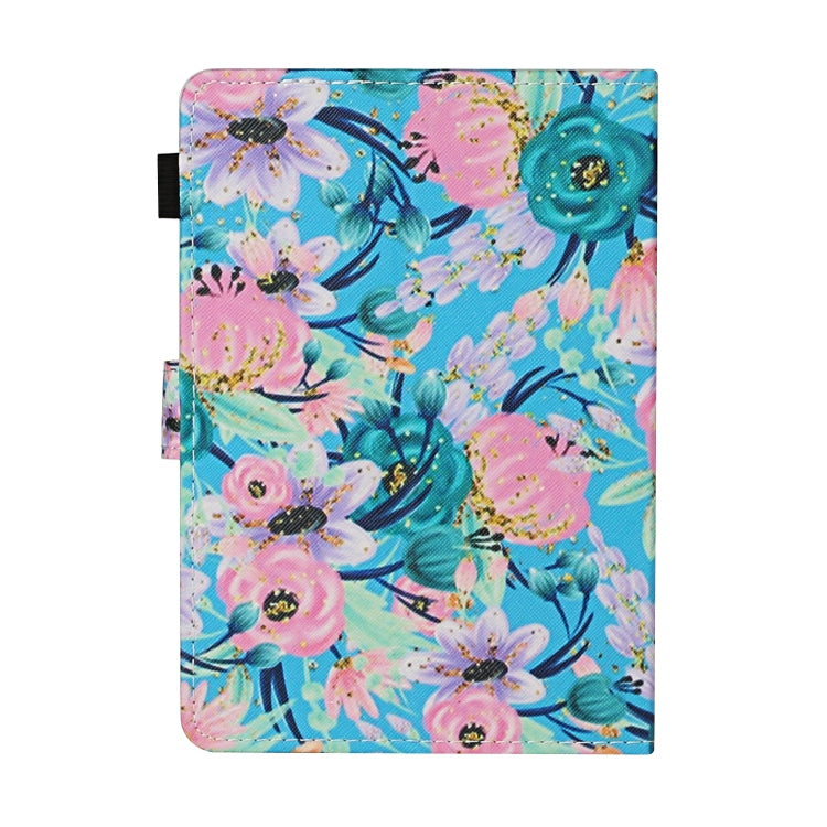 For 8 inch Universal Tablet PC Flower Pattern Horizontal Flip Leather Case with Card Slots & Holder(Pink Flower) - 8 inch by buy2fix | Online Shopping UK | buy2fix