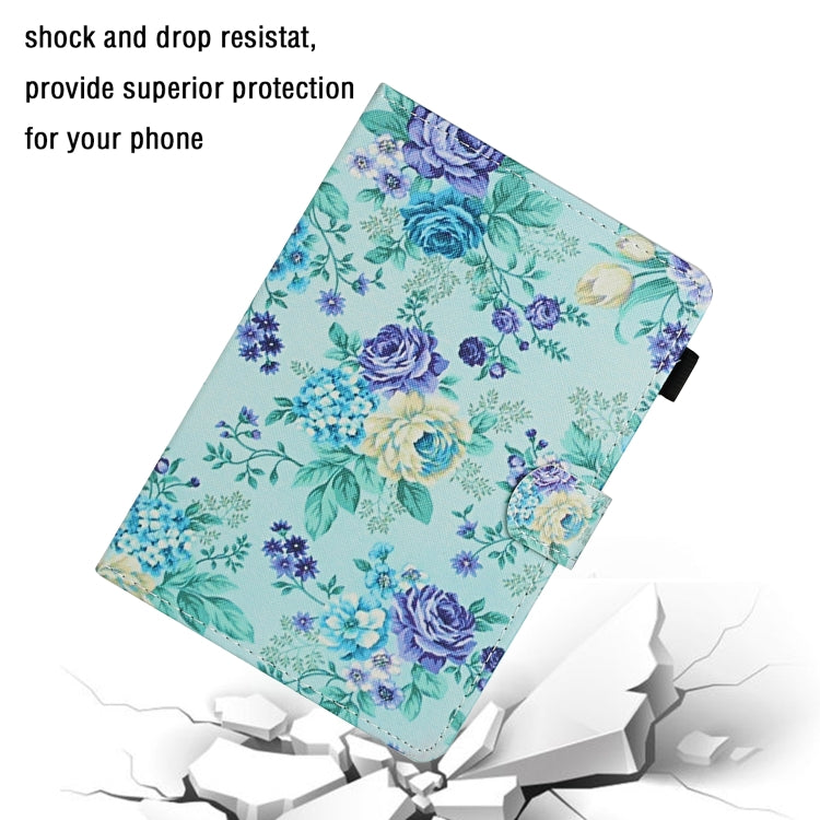 For 10 inch Universal Tablet PC Flower Pattern Horizontal Flip Leather Case with Card Slots & Holder(Purple Flower) - 10 - 11 inch by buy2fix | Online Shopping UK | buy2fix