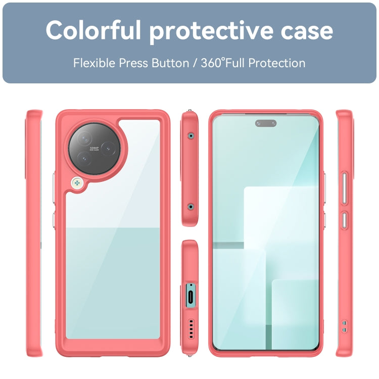 For Xiaomi Civi 3 Colorful Series Acrylic Hybrid TPU Phone Case(Red) - Xiaomi Cases by buy2fix | Online Shopping UK | buy2fix