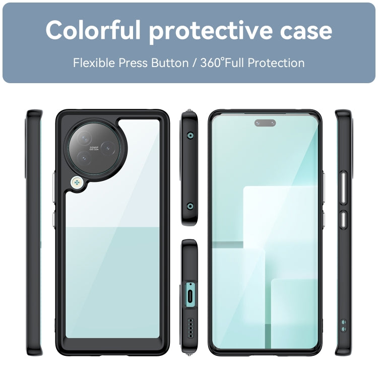 For Xiaomi Civi 3 Colorful Series Acrylic Hybrid TPU Phone Case(Black) - Xiaomi Cases by buy2fix | Online Shopping UK | buy2fix