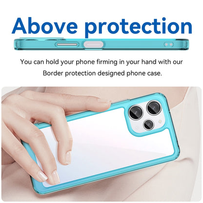 For Xiaomi Poco M6 Pro 5G Colorful Series Acrylic Hybrid TPU Phone Case(Transparent Blue) - Xiaomi Cases by buy2fix | Online Shopping UK | buy2fix