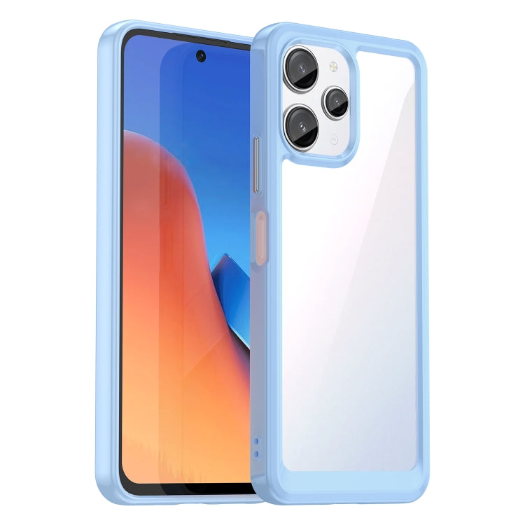 For Xiaomi Redmi 12 5G Colorful Series Acrylic Hybrid TPU Phone Case(Blue) by buy2fix