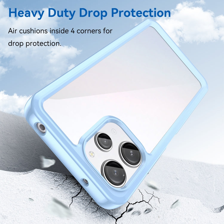 For Xiaomi Redmi 12 5G Colorful Series Acrylic Hybrid TPU Phone Case(Blue) by buy2fix