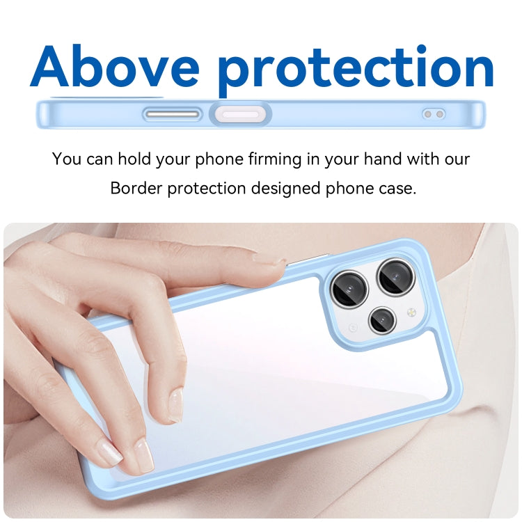 For Xiaomi Redmi 12 5G Colorful Series Acrylic Hybrid TPU Phone Case(Blue) by buy2fix