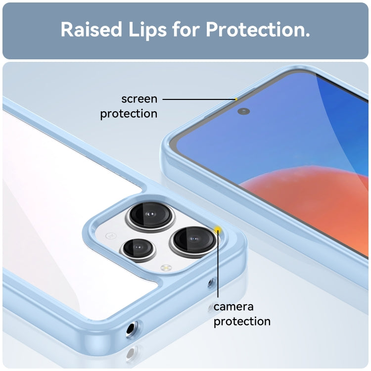 For Xiaomi Redmi 12 5G Colorful Series Acrylic Hybrid TPU Phone Case(Blue) by buy2fix