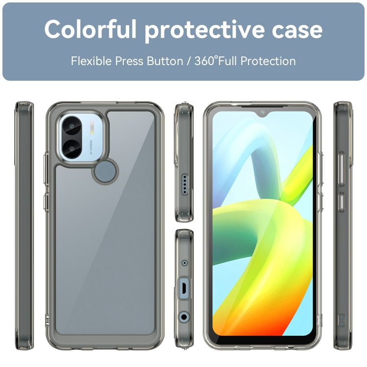 For Xiaomi Poco C50 Colorful Series Acrylic Hybrid TPU Phone Case(Transparent Grey) by buy2fix