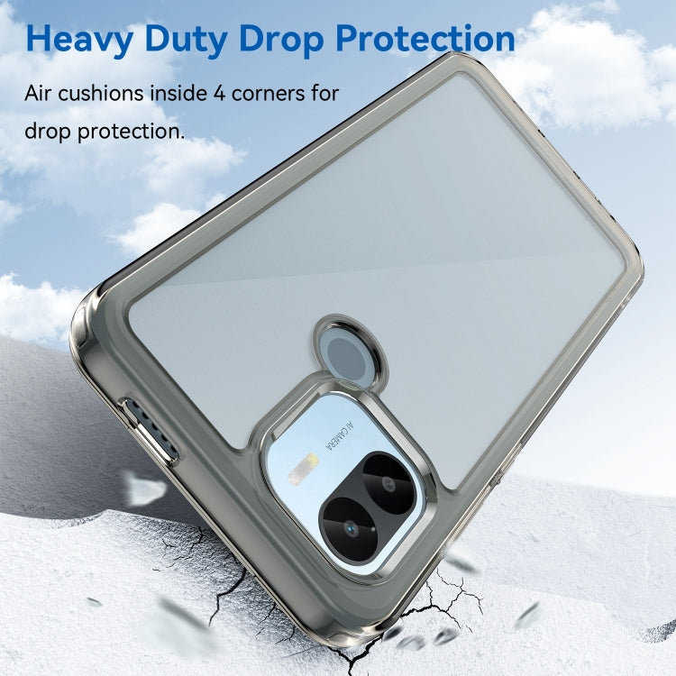For Xiaomi Poco C50 Colorful Series Acrylic Hybrid TPU Phone Case(Transparent Grey) by buy2fix