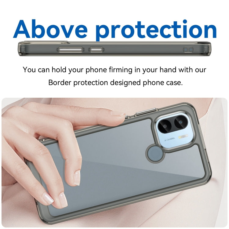 For Xiaomi Poco C50 Colorful Series Acrylic Hybrid TPU Phone Case(Transparent Grey) by buy2fix