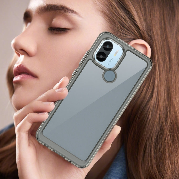 For Xiaomi Poco C50 Colorful Series Acrylic Hybrid TPU Phone Case(Transparent Grey) by buy2fix