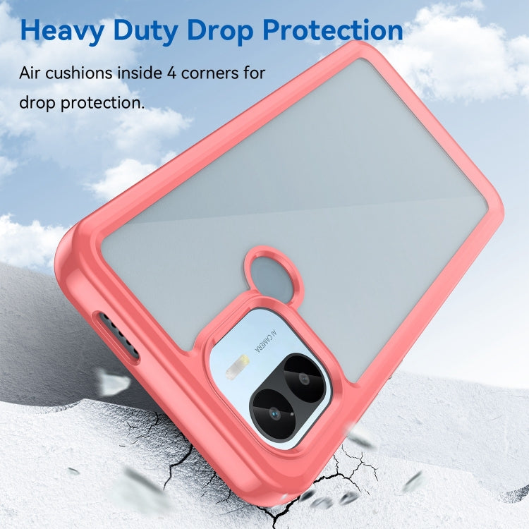 For Xiaomi Poco C50 Colorful Series Acrylic Hybrid TPU Phone Case(Red) by buy2fix