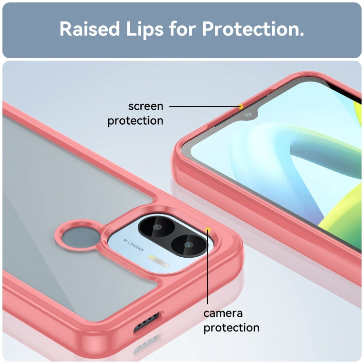 For Xiaomi Poco C50 Colorful Series Acrylic Hybrid TPU Phone Case(Red) by buy2fix