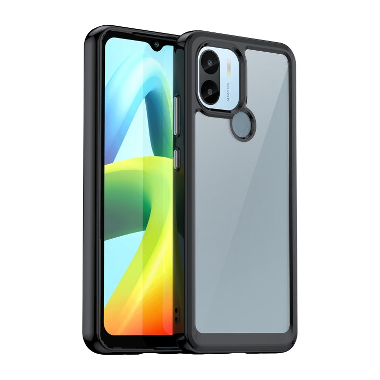 For Xiaomi Poco C50 Colorful Series Acrylic Hybrid TPU Phone Case(Black) by buy2fix