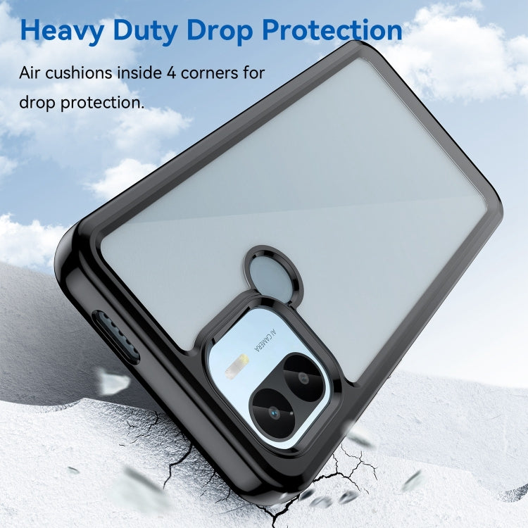 For Xiaomi Poco C50 Colorful Series Acrylic Hybrid TPU Phone Case(Black) by buy2fix