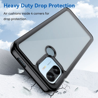 For Xiaomi Poco C50 Colorful Series Acrylic Hybrid TPU Phone Case(Black) by buy2fix
